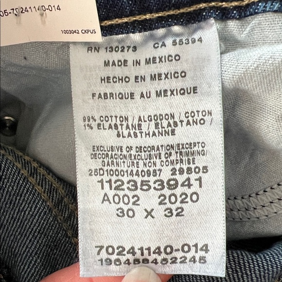 NWT Lee Loose Fit Straight Leg Men’s Jeans 30x32 Blue Denim Cotton - Picture 12 of 16